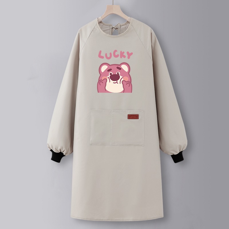 딸기 곰 LU 라이트 gray-BC801 긴 소매 방수 가죽 표준 더블 포켓