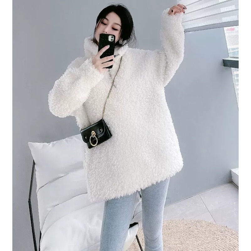 Sheep velvet overcoat Fur one Sweater 2021 new pattern Korean Edition grain Cashmere have cash less than that is registered in the accounts Lambswool Leather coat