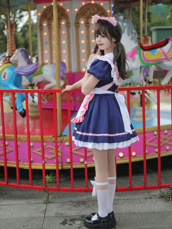 カフェメイド衣装コスプレプリンセスドレス小さなドレス女性ドレスコスプレパーティー制服プラスサイズ|undefined