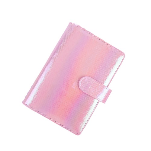 Cross-border A6 zipper bag loose-leaf book colorful PU notebook leather creative accounting book cash budget book