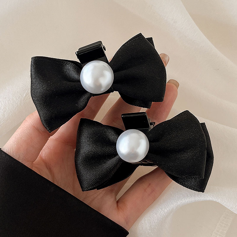 대형 진주 리본 클립 6cm 1쌍(쌍/개별 포장)