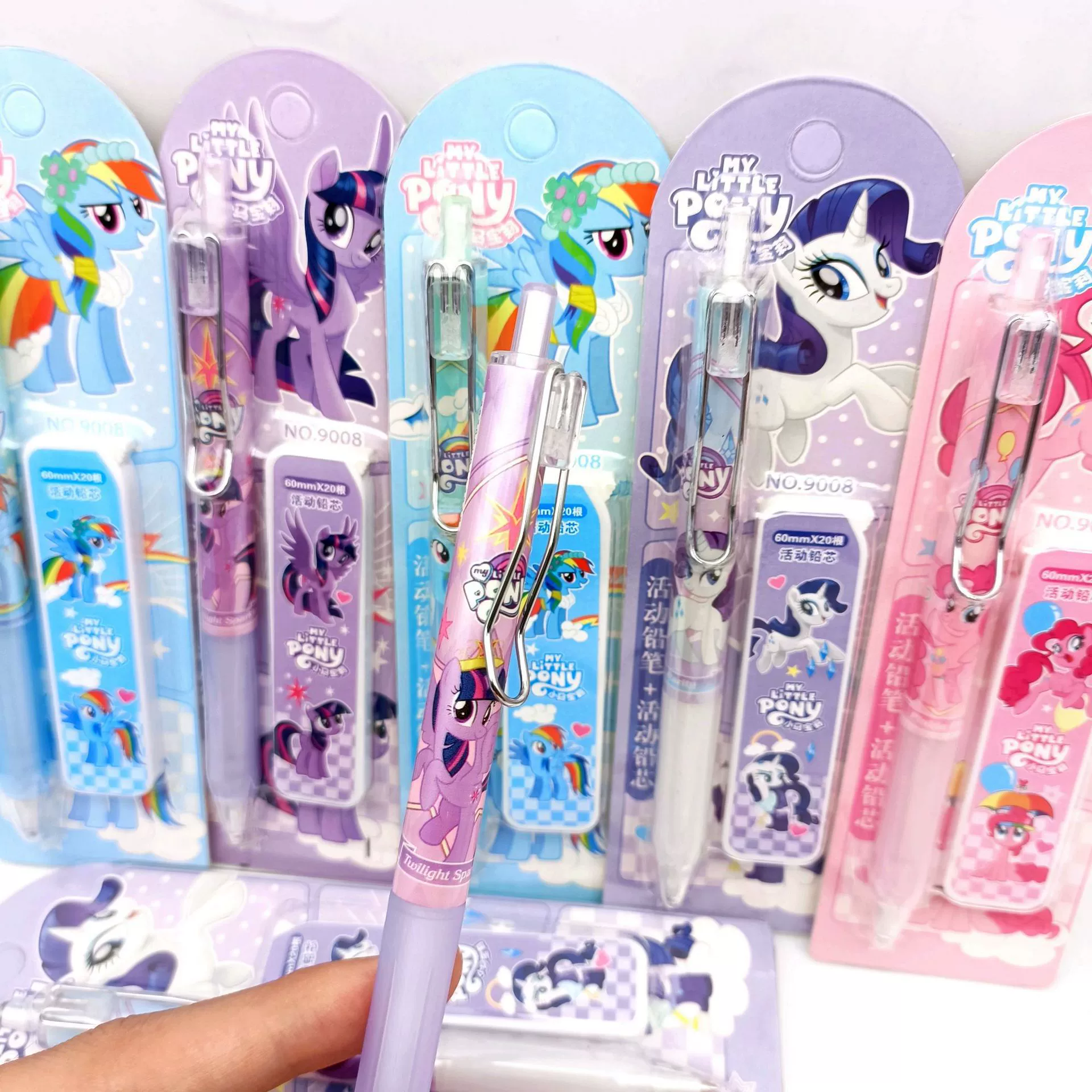 Automatic Pencil Set, cartoon pony design, 0.5 mm leads, elementary school kit