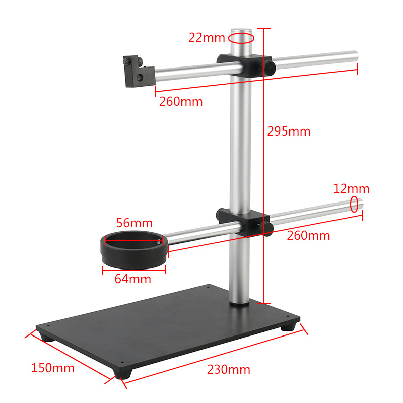 可调节视频显微镜旋转实验台万向支架 主板维修工业相机升降支架