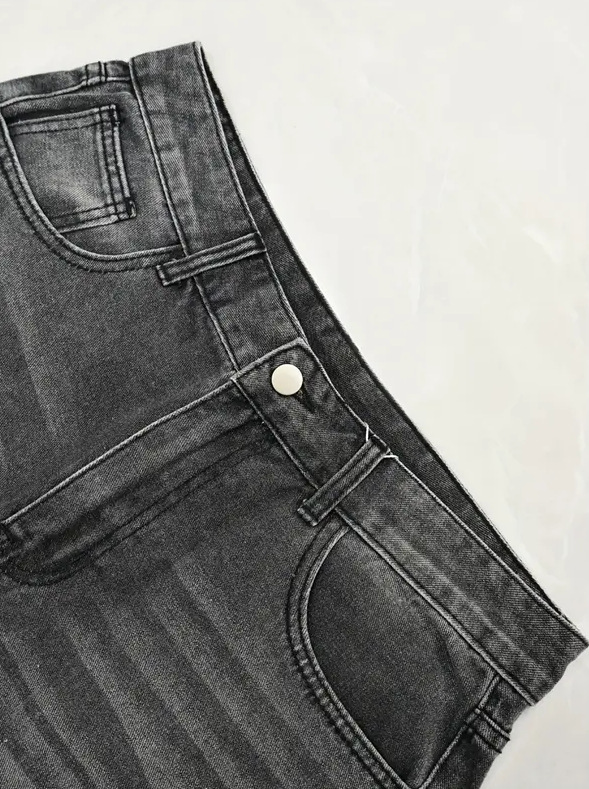 Cross-border retro americano viejo desgastado jeans hombre callejero de tendencia suelta pantalones rectos largos de piernas largas