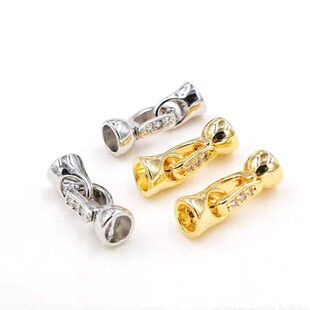 Guangzhou cross-border DIY pearl necklace buckle cz charm jade buckle zircon buckle necklace bracelet activity buckle suit