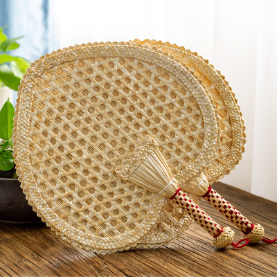 手工编织扇子老式大蒲扇夏季驱蚊芭蕉麦秸草编儿童随身古典中国风