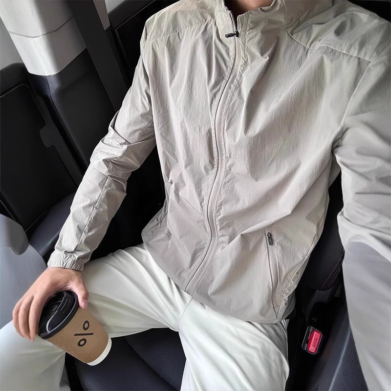 Gtla American Stand-Up Collar Sun Protection Clothing Men's Summer Upf50+ Lightweight Mountaineering Jacket Quick-Drying Cycling Sun Protection Jacket