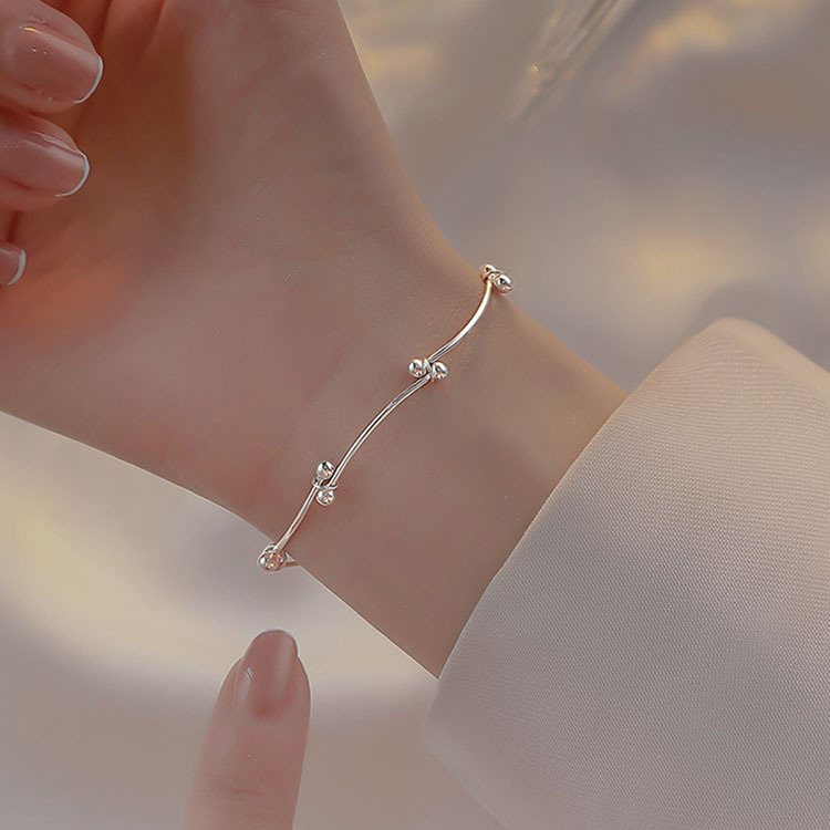 Bracciale Sunrise Bead Knot da donna, design di nicchia Ins, stile semplice e minimalista, nuovo modello 2022, gioiello dell'amicizia_voghion.com