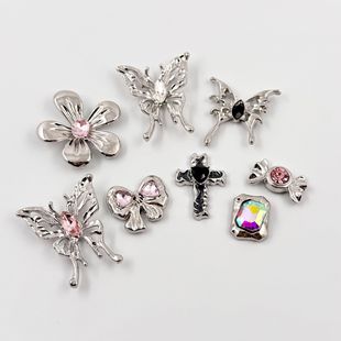 New Y2K Senior Vacant Girl Jewelry Accessories DIY Butterfly Saturn Love Alloy Hairpin Hole Shoes Accessories