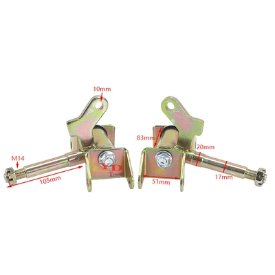 ATV ATV Kart Accessories 110cc Little Bull Dinosaur Drum Brake Brake Steering Adjustment Rocker Horn (Sükan sisteminin digər hissələri) - drum-brake-left-and-right-horns