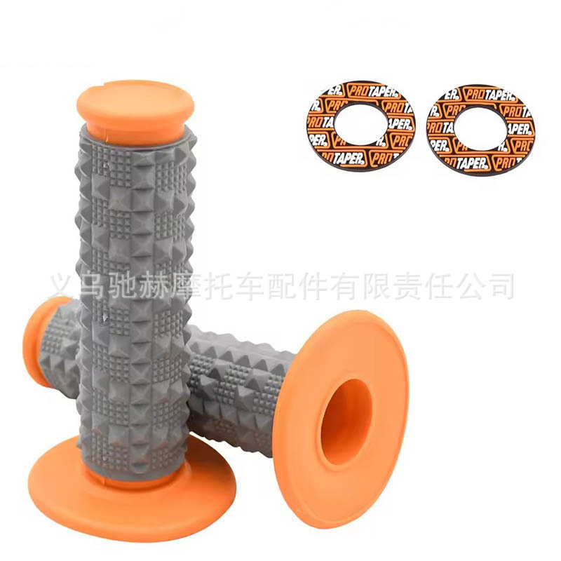 Off-road motorcycle ATV racing modification silicone large-grain anti-slip handlebar grips left and right throttle grips
