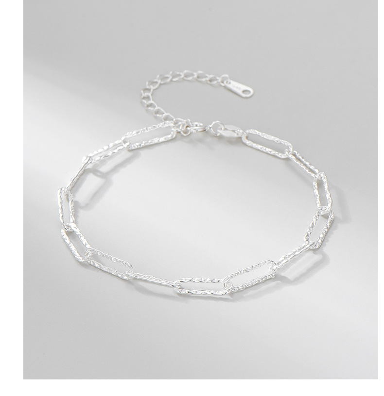 925 Sterling Silver Material Solid Color Pattern All Seasons Season 1 Piece 925 Sterling Silver Solid Color 925 Sterling Silver Paperclip Chain Bracelets