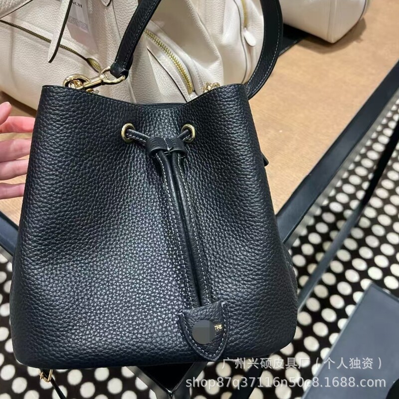 Kouzjia 26 New Casual Rowan Fortune Drawstring Bucket Bag Vintage Monogram Light Luxury Handbag Artistic Versatile Bag