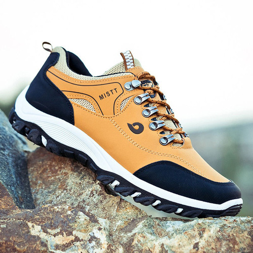 Korean men's outdoor hiking shoes, casual running sports shoes, trendy shoes, water-resistant, anti-slip, wear-resistant men's shoes, foreign trade shoes