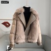 Fur integrated coat Faction overcome 2020 new pattern winter Imitation leather mink thickening cotton-padded clothes Cotton