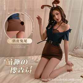 熙若兮cos兔女郎性感甜辣秘书装御姐超短裙套装夜店紧身包臀裙