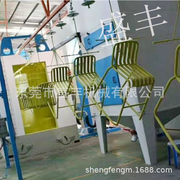 东莞涂装线五金家具不锈钢椅子静电粉末喷涂设计安装吊装线喷涂线