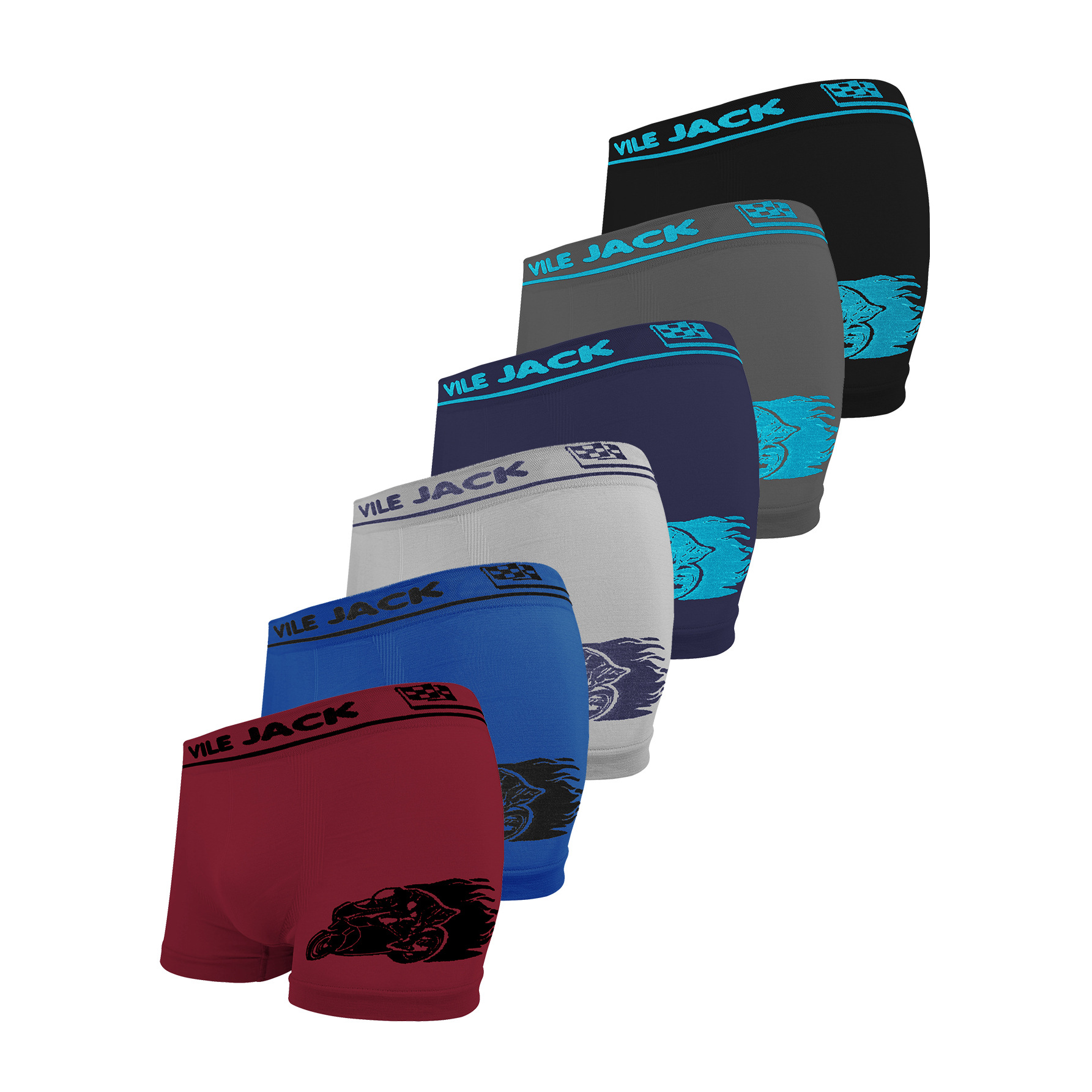 6 bragas de hombres de todos los colores, pantalones cortos bóxers elásticos y transpirables para niños adolescentes de 10 a 15 años