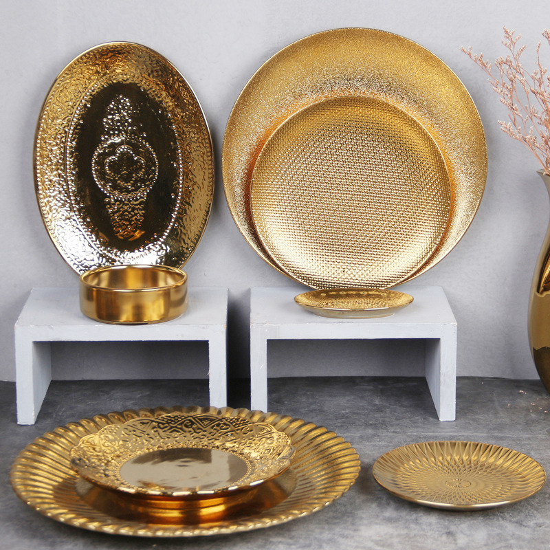 Placas de servicio de cerámica mate redondas del restaurante de encargo del logotipo