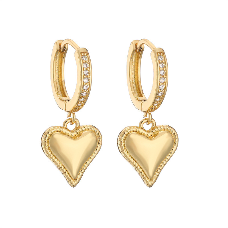 Venta caliente europea y americana transfronteriza cobre chapado en oro encantador 8-palabra Stud pendientes simple diseño de moda pendientes de todo fósforo moda