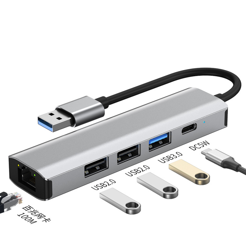 クロスボーダーusb3.0ハブrj45ネットワークカード拡張ドックtypecノートパソコン変換器五合一hub|undefined