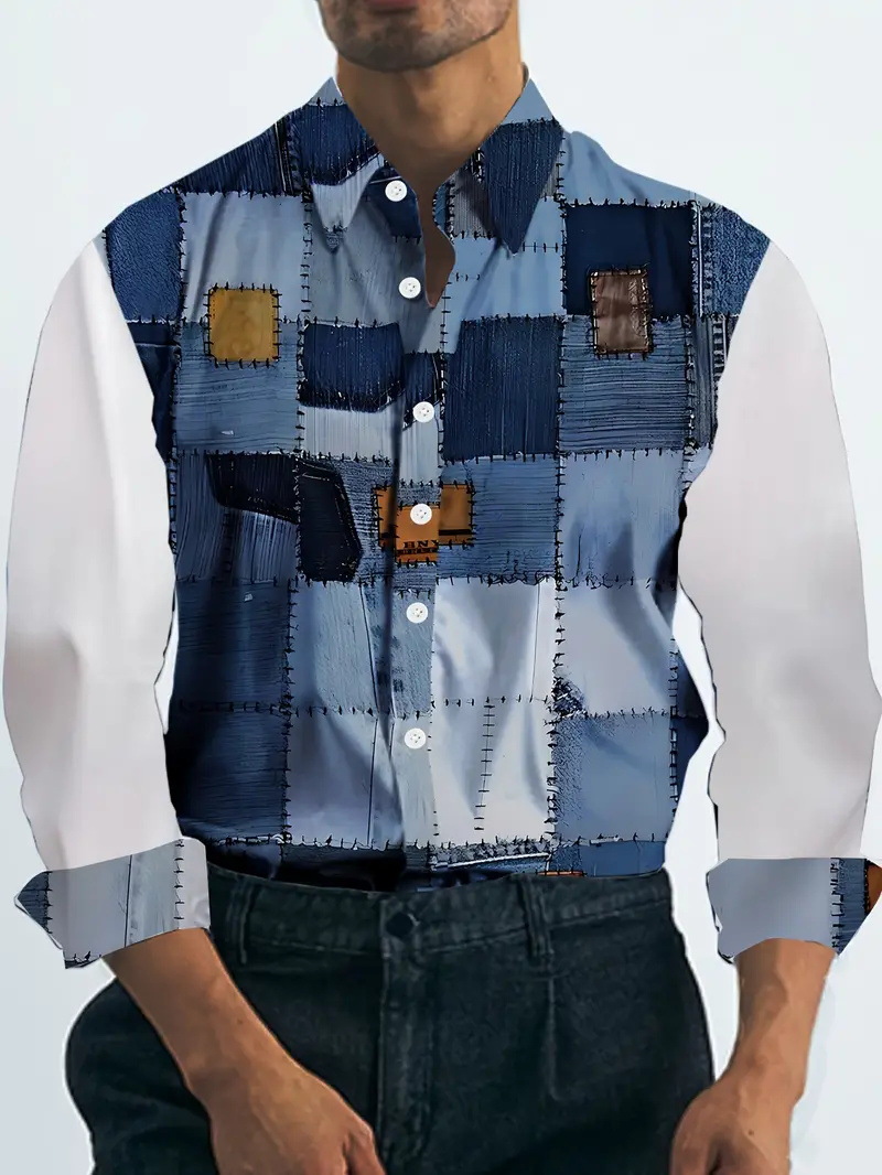 Comercio exterior europeo y americano Amazon 2025 nueva tendencia de la moda casual todo fósforo camisa de manga larga de alta calidad MB12