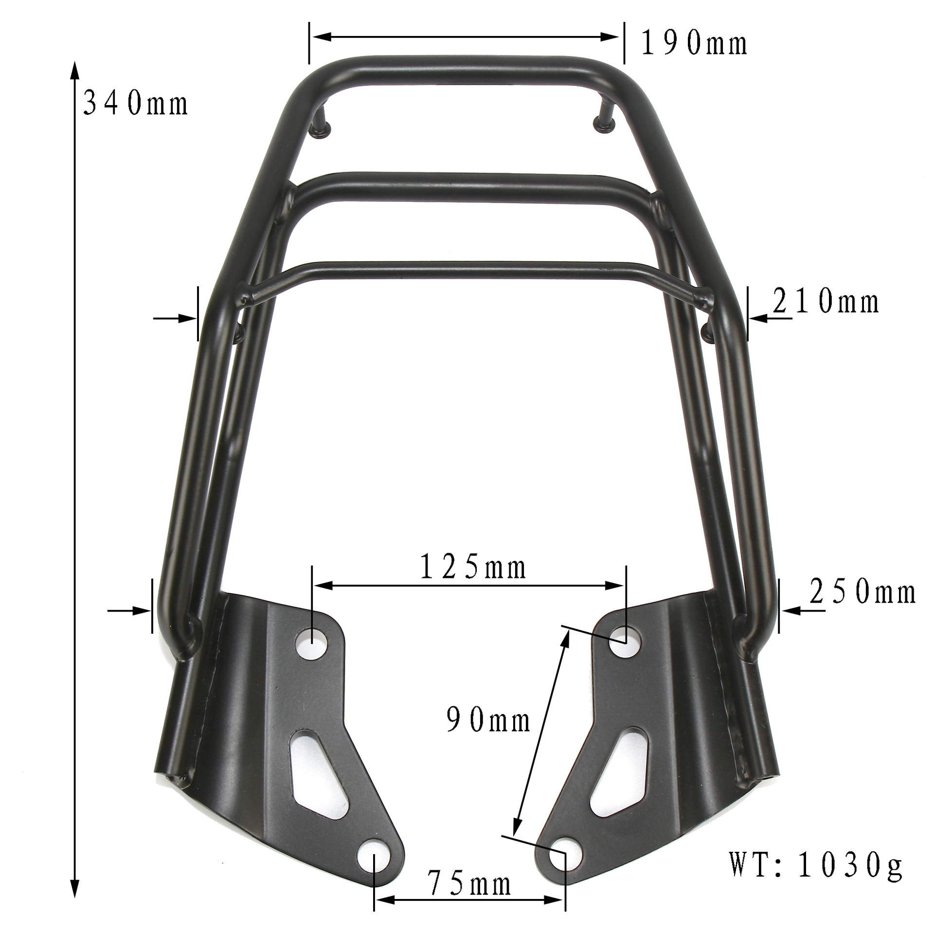 Thailand MSX SF125 rear rack motorcycle tail wing M3 Little Monkey cargo rack Grom modified cargo rack