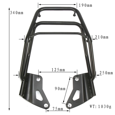 Thailand MSX SF125 rear rack motorcycle tail wing M3 Little Monkey cargo rack Grom modified cargo rack (Motorcycle bumper) - dimensions-as-shown-in-the-picture-105kgpiece