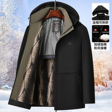 2025冬季男士棉服商务休闲中老年保暖棉衣男装石墨烯爸爸派克服