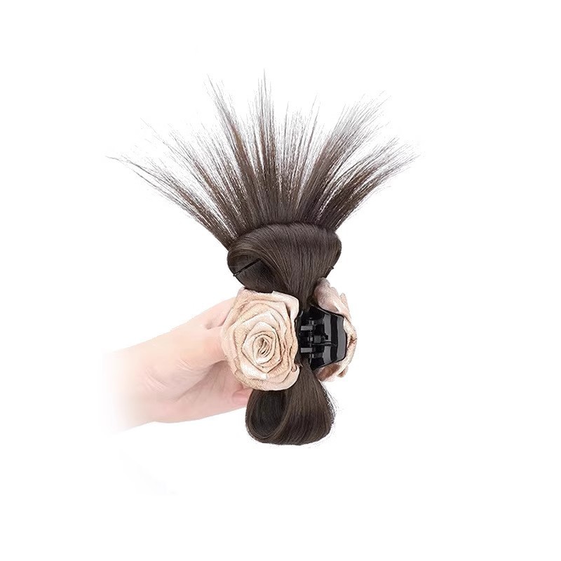 Clip de agarre de plumas de pollo de medio amarre, cabeza de volante, fuente de pelo de simulación, nido de pollo alto, peluca de bola, peluca de rosa, clip de agarre