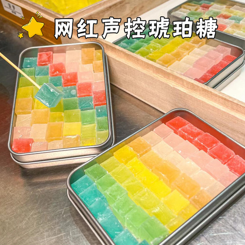 Honeycomb Amber Candy, Large Block, Japanese Trendy Voice-Controlled Candy, High-End Snack, Gem Sugar, Diamond Candy