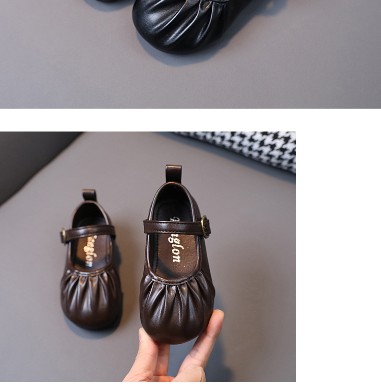 Sapatos de couro para menina estilo princesa sola macia_voghion.com