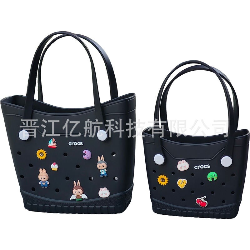 Crocs Mini Hole Bag Eva Beach Bag Women's Handbag Macaron Bqgg Bag DIY Waterproof Crocs Mini Hole Bag Eva Beach Bag Women's Handbag Macaron Bqgg Bag DIY Waterproof