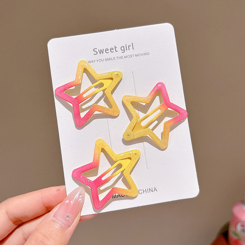 Linda estrella y2g horquilla hembra clip lateral flequillo BB clip horquilla para niños dopamina clip de color tocado