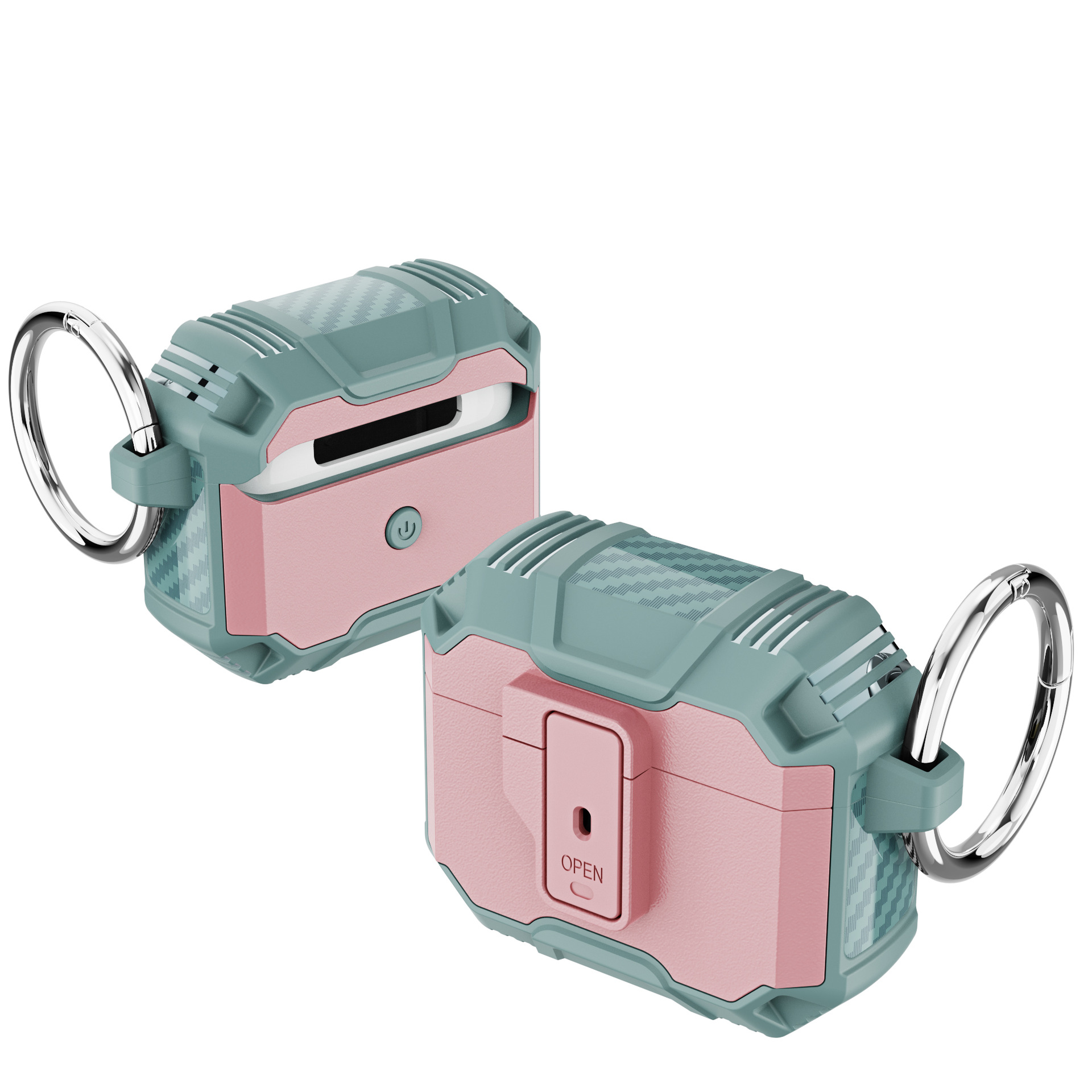 適用アップルAirpod4イヤホンケースpro2通勤者ワンクリックでpc tpuイヤホンケース保護カバー丸ボタン