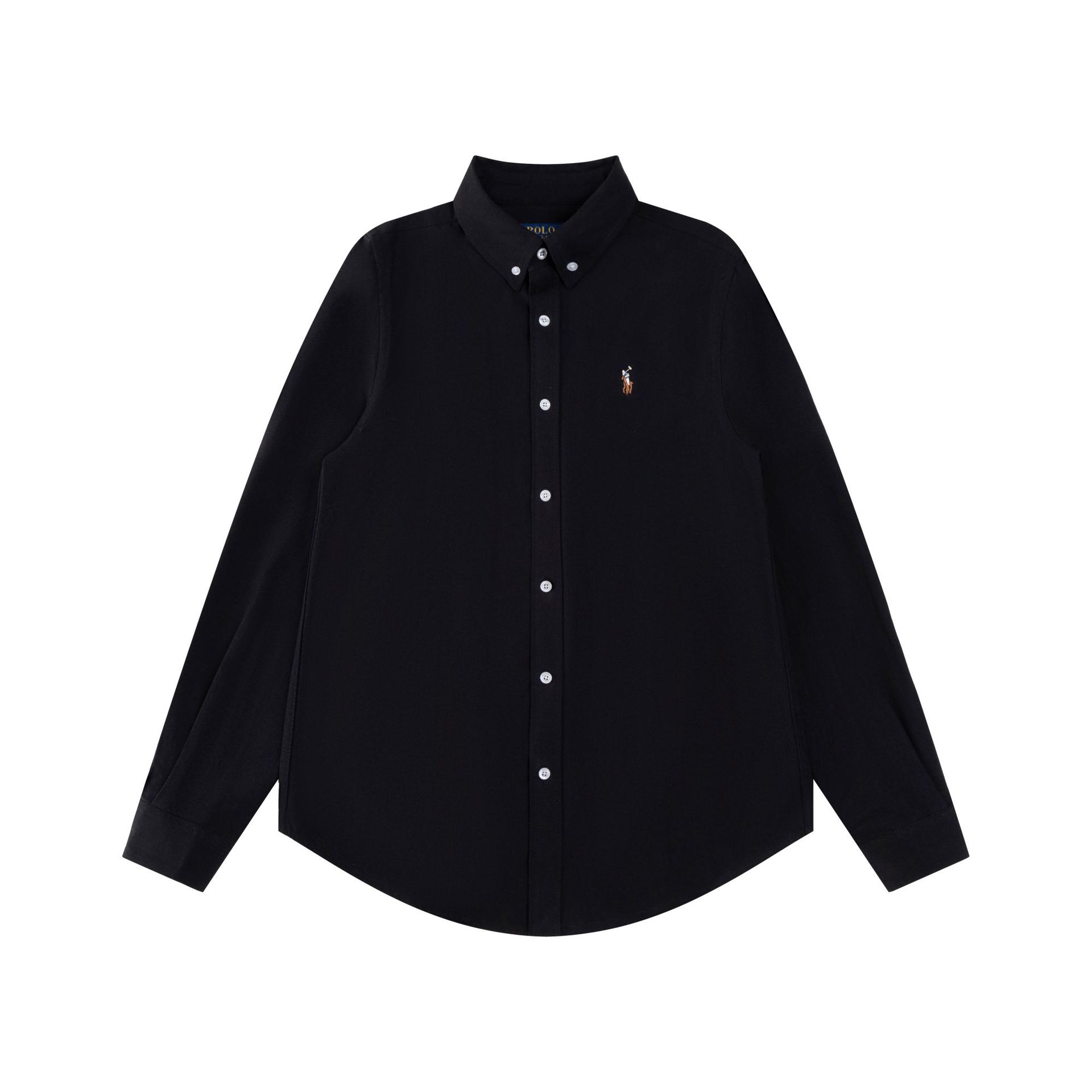 High-Quality Qr-Scannable Rl Ralph Lauren Embroidered Oxford Shirt, Loose Casual Versatile Classic Top