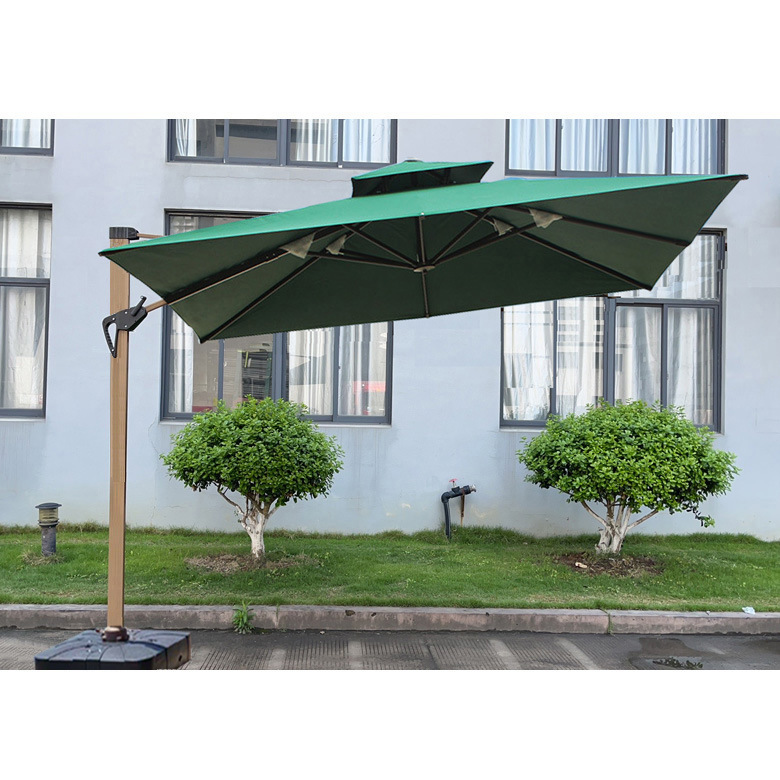 Parasol al aire libre patio villa jardín balcón hogar impermeable protector solar café ocio paraguas romano al por mayor image 10