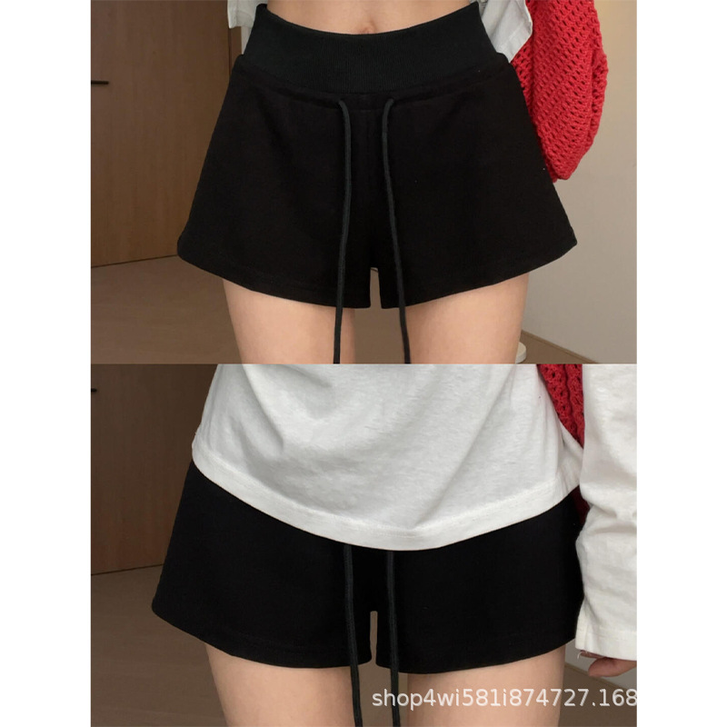 Black Sports Shorts for Women, Summer 2026 New Style, Slimming Cycling A-Line Hip-Hugging Tight Casual Hot Girl Yoga Pants