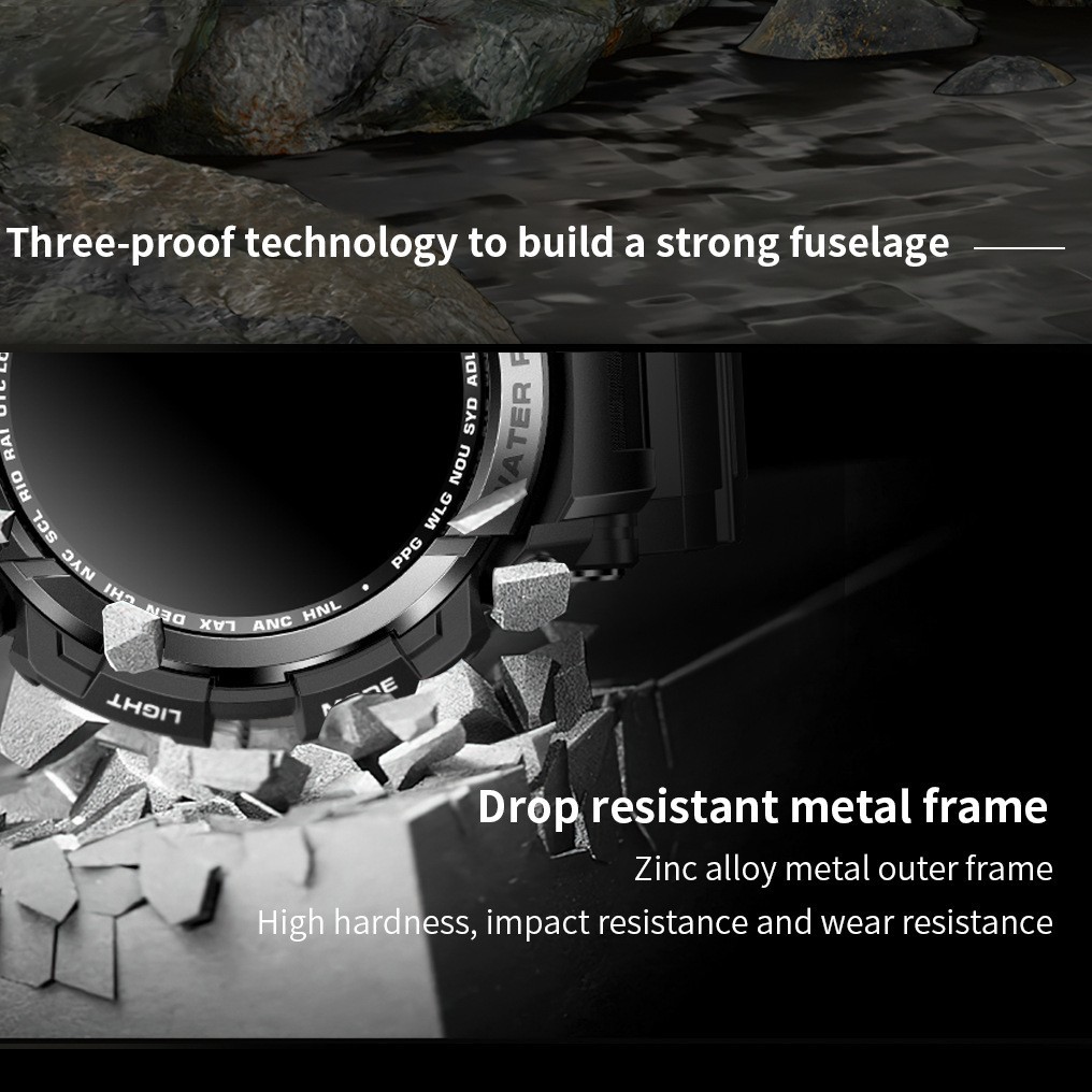 [Dafit] LC16 tres-Prueba de deportes al aire libre natación Bluetooth llamada reloj inteligente Música mesa de monitoreo de salud