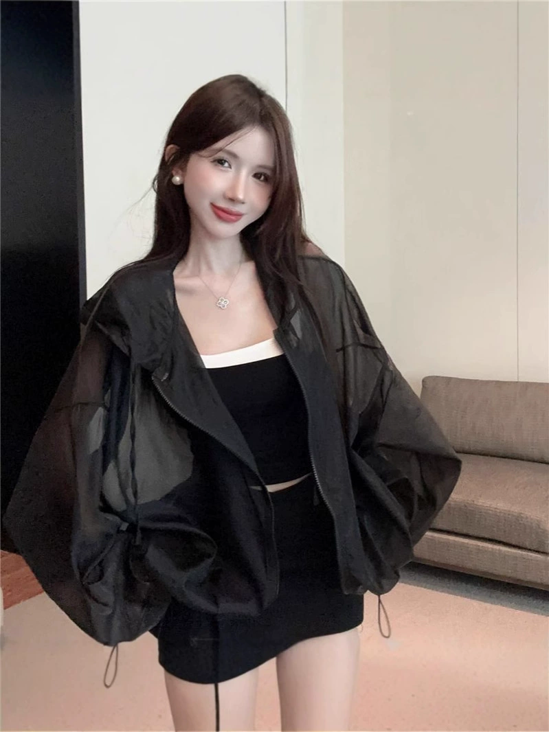 Cute summer long-sleeve, light and thin hoody, oversize