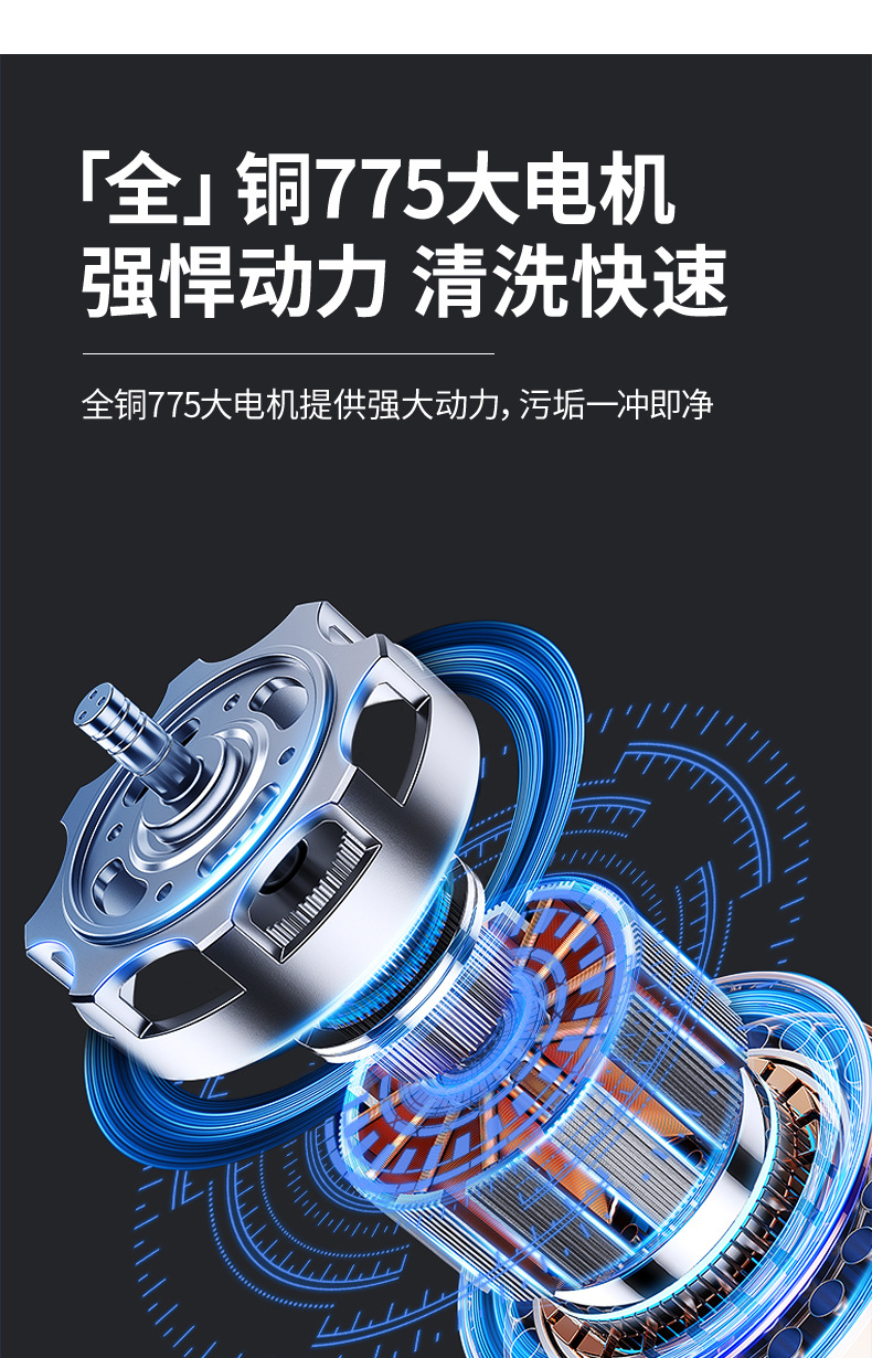 Wireless High-Pressure Car Wash Water Gun, Foldable Bucket, Portable Wireless Car Wash Spray Gun with Water Tank, Car Wash Gun for Cross-Border Use