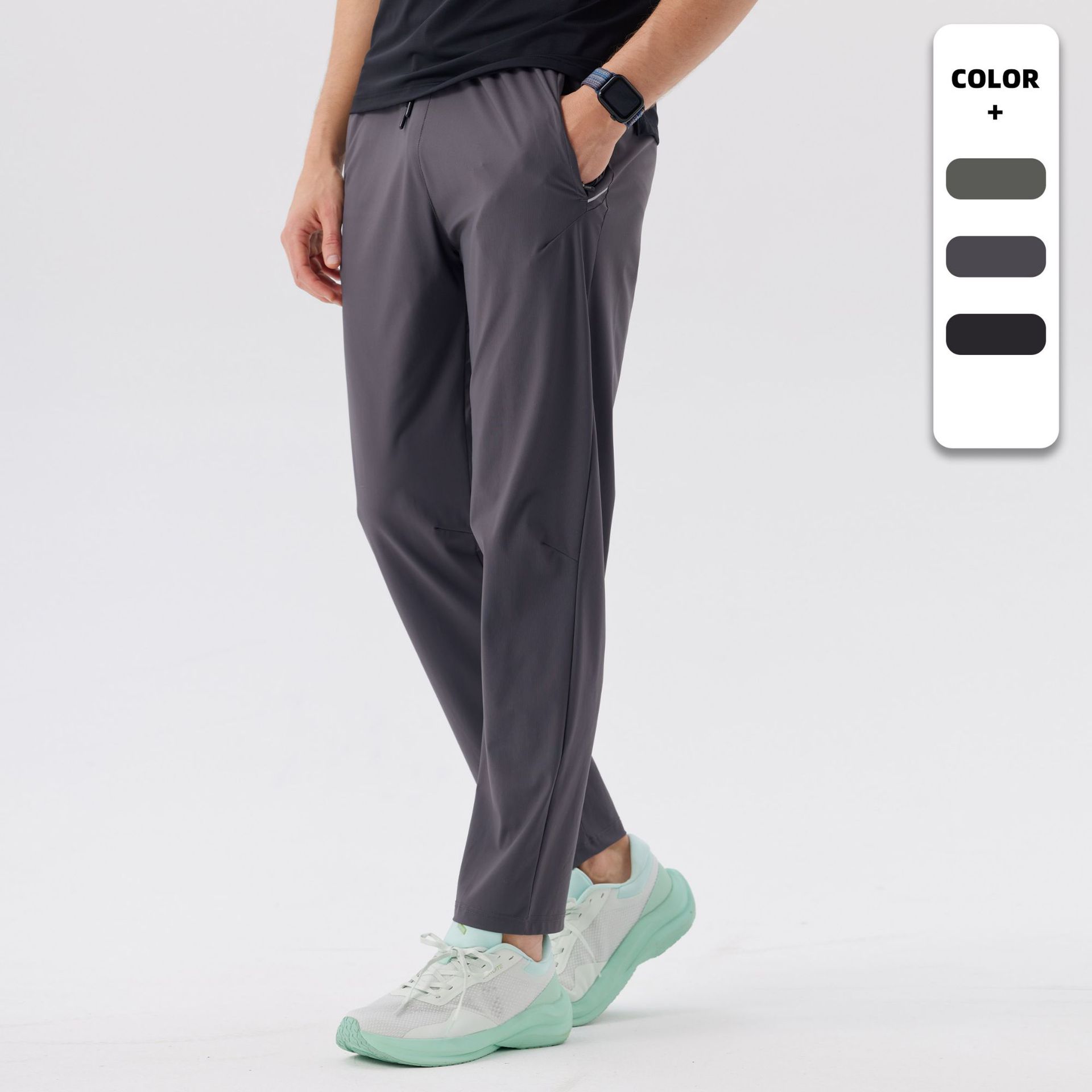 lulu pantalones deportivos al aire libre pantalones de verano de color sólido para hombres pantalones casuales respirables pantalones de ejercicio para correr