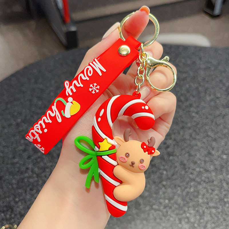 古典的なサンタクロースのキーホルダークロスボーダーストラップバッグアクセサリー自動車チェーン小商品カップル小プレゼント卸売り|undefined