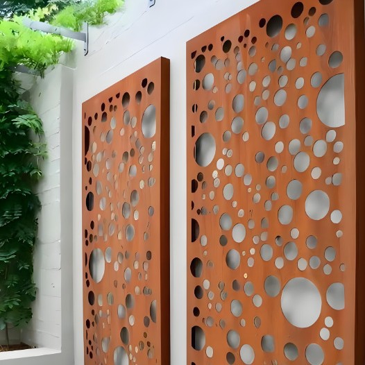 耐候钢板门头景观设计图纸设计小品耐候钢板花箱户外标识牌