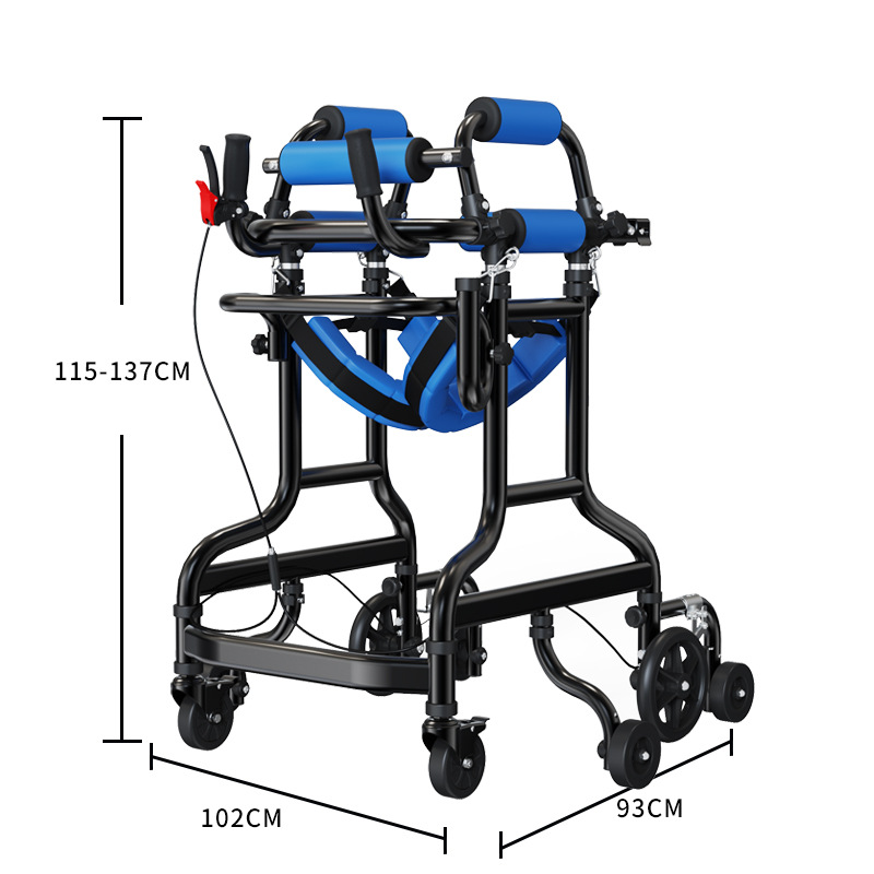 Walking Wheel para adultos Hemiplegia anciano asistente de caminar Equipo de entrenamiento de rehabilitación para caminar andador postoperatorio