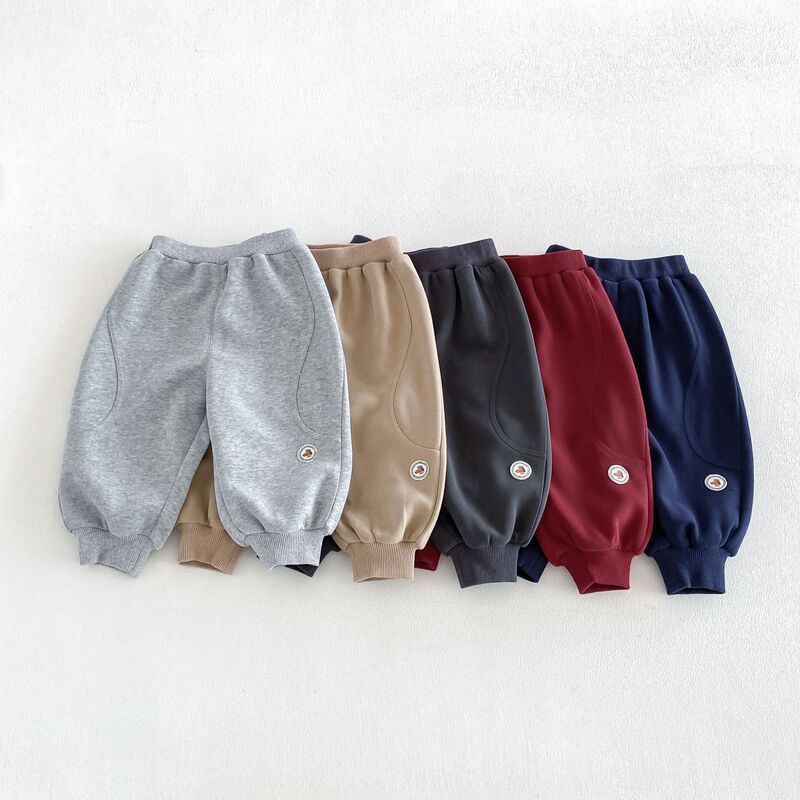 [No Returns or Exchanges] Boys' Label Sweatpants 2026 New Autumn Baby Cuffed Casual Pants Children's Zqk6128