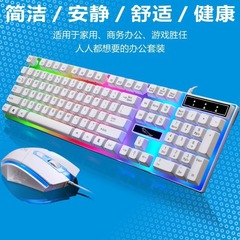 追光豹g21真機械手触りusb発光キーボードマウスセット