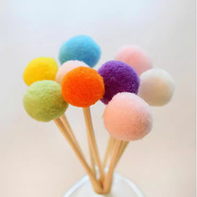 2.5cm彩色棉球扩香棒装饰配件藤条无火香薰配件藤条棉球彩球藤条