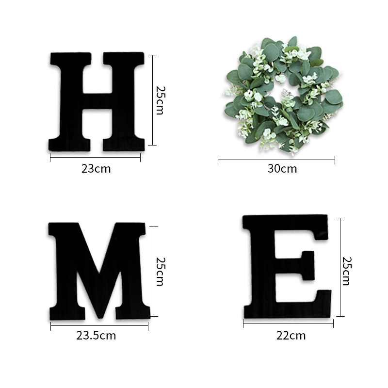 Transfronterizos venta caliente decoración de pared artística set madera "HOME" letras guirlanda de pared decoración de pared para el hogar