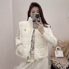 2025秋冬新款毒家现货原标M蒙家泰迪绒柔软面料女士羽绒服马甲